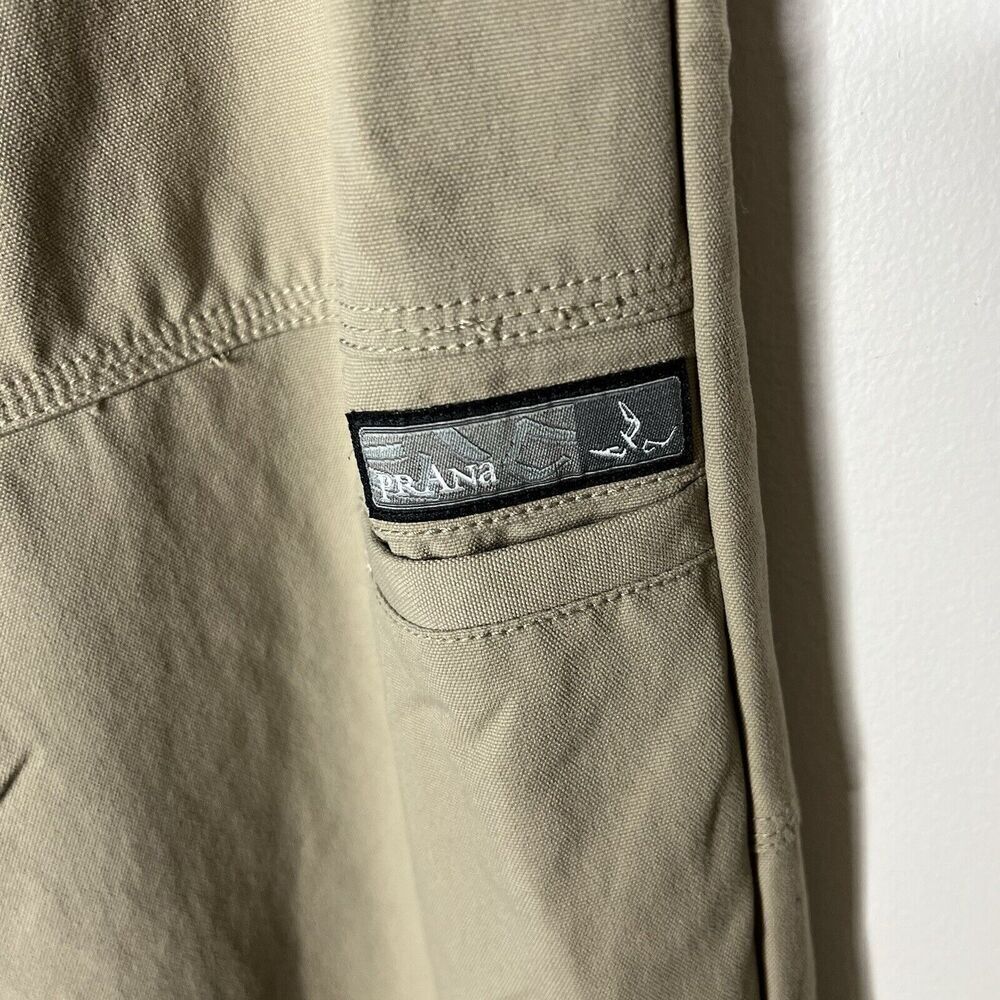 Prana Pants Mens XL Belted Outdoor Hiking Canvas Tan Pockets‎ Gorpcore - Picture 5 of 12